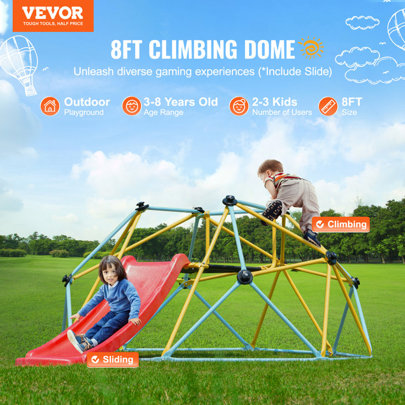VEVOR 243.8cm W Metal Climbing Dome