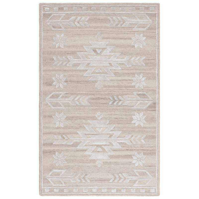 Soho 659 Hand Tufted Wool/Viscose/Cotton Moroccan Rug in Beige/Ivory, Runner 2'3" x 8'