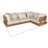 Ivry Water Resistant Fabric Upholstered Outdoor Patio Modular Sectional-652555927