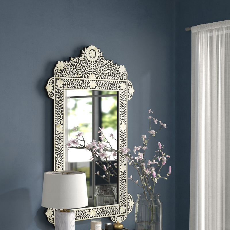 Raul Bone Inlay Vertical Wall Mirror
