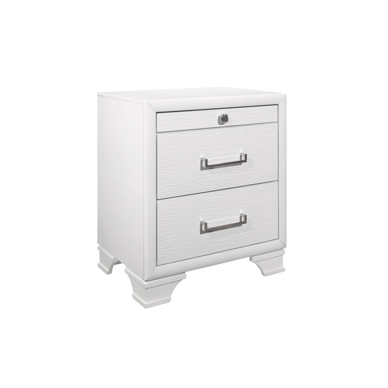 Table de chevet civique blanche, Blanc