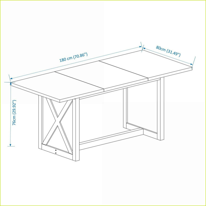 Tables de salle à manger | Mesa de Comedor, ferme rustique en bois d'ingénierie gris ardoise de 70,87 po, peut accueillir 6 à 8 personnes pour le salon / salle à manger | Rectangle
