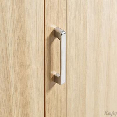 Armoire de rangement haute pour salle de bain avec étagères réglables et crochet latéral, MDF
