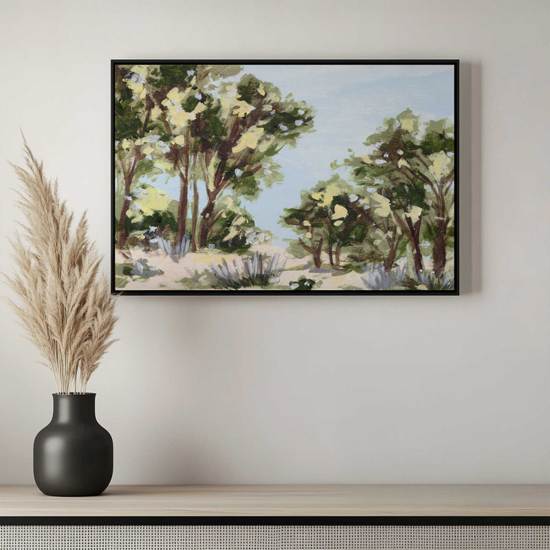 «Amber Canopy I» par Melissa Wang, reproduction d'art sur toile, H 30 po x l 40 po, Noir