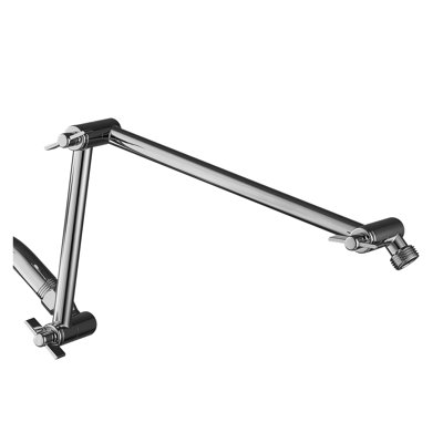 Extension de bras de pomme de douche réglable - Remplacement universel G1 / 2 en acier inoxydable de 16 pouces pour une hauteur et un angle personnalisés