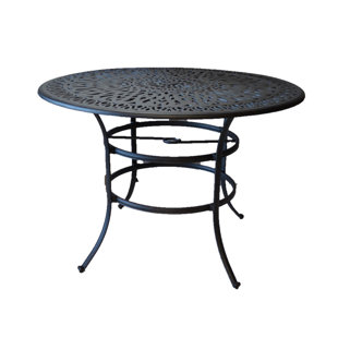 Allene Round Metal Outdoor Bar Table