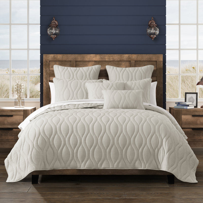 Coussin décoratif matelassé COVE, Gris, Rectangle H 12 po x l 20 po