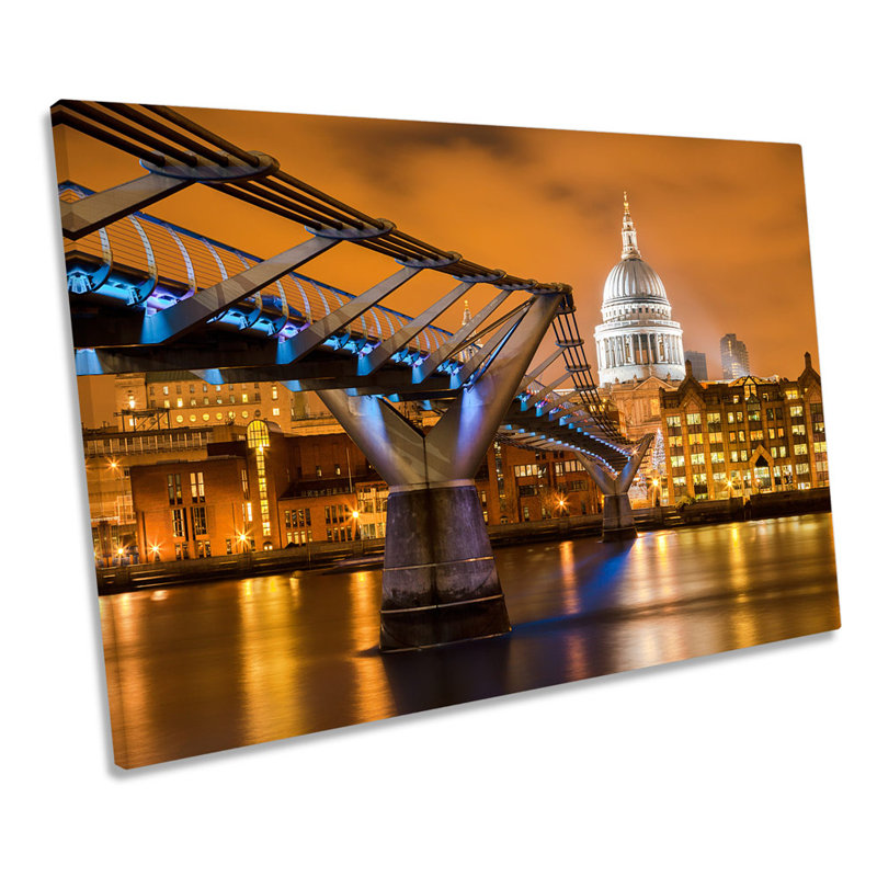 St Pauls Cathedral London Sunset - Wrapped Canvas Print, 30.5cm H x 45.7cm W x 2cm D