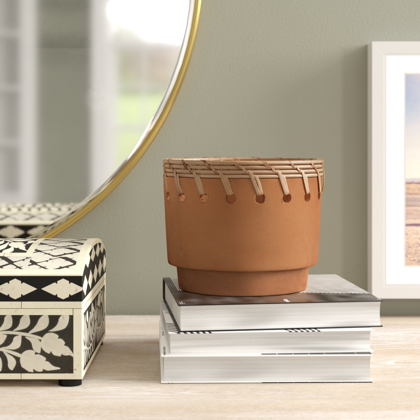 Crimson Pot Planter, 6.25" W