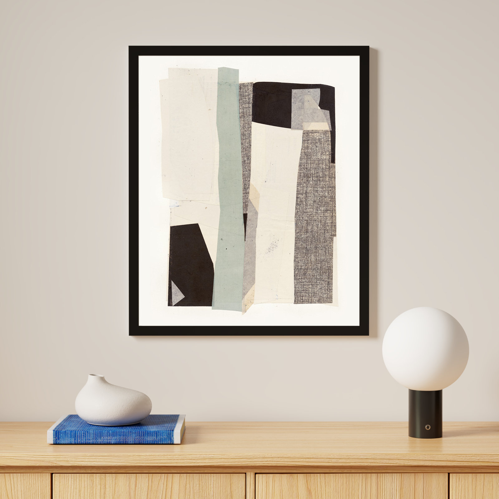 Lise "This Way to Spring" Painting, Black, 30" H x 24" W x 1.25" D