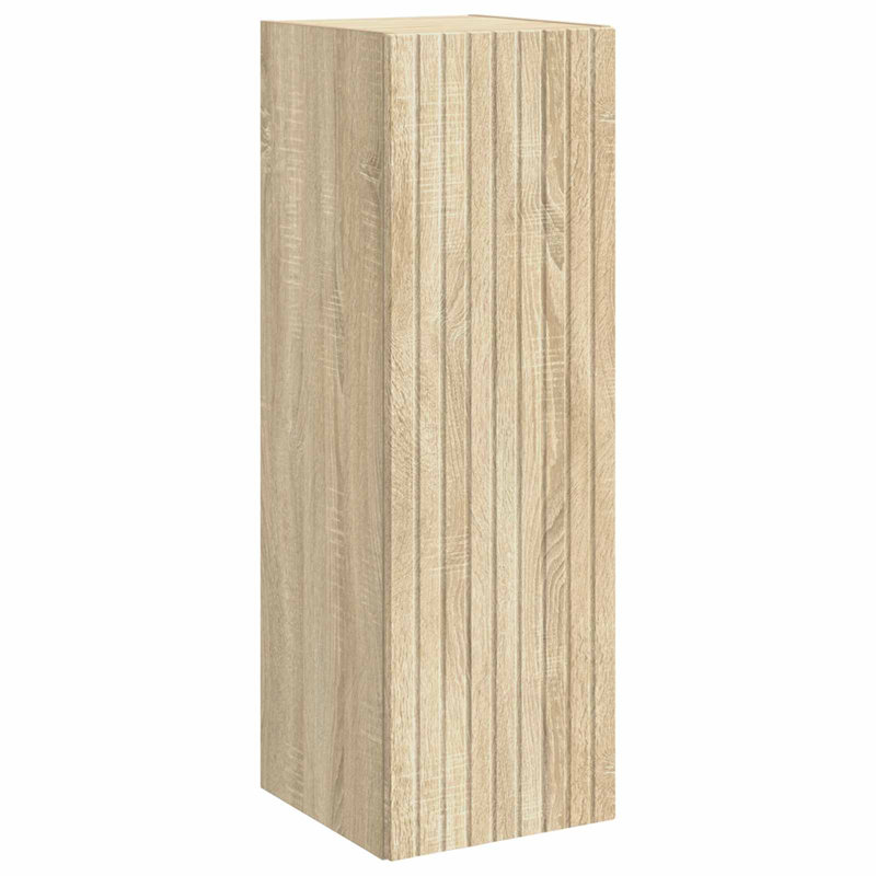 Engineered Wood Linen Cabinet, 60cm H x 33cm W x 34.5cm D, Sonoma Oak