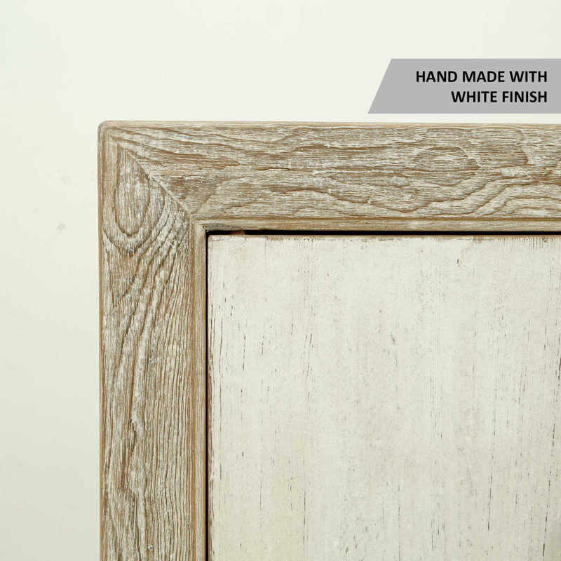Lewie 67'' W Solid Wood Buffet, Antique Off White