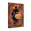 Plantes et fleurs, silhouette abstraite tenant des roses sur fond tourbillonnant-43582573