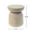 Table d'appoint pour l'extérieur, table d'appoint, table d'appoint de salon, gris clair