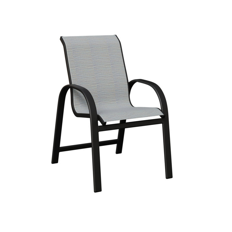 Berlin Gardens Murphy Sling Dining Chair, Matte Black, Caribbean Cane