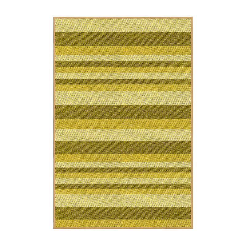 Tapis vert / jaune en laine, Tapis de couloir 2 pi x 5 pi