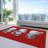 Machine Washable Indoor/Outdoor Christmas Snowman Xhevrie Red Rug-597149613