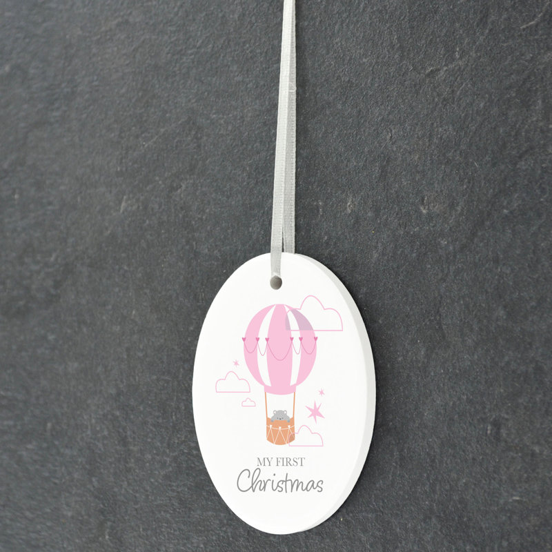 My 1st Christmas Oval Shaped Ceramic Ornament