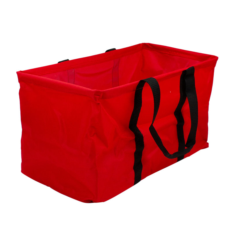 Sac de rangement de Noël pliable rouge de 22 pouces, multiusage, avec poignées de transport