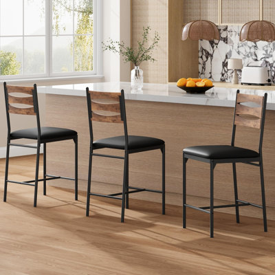 Counter Stool with Metal Frame