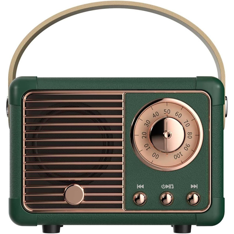 Mini haut-parleur Bluetooth sans fil rétro vert
