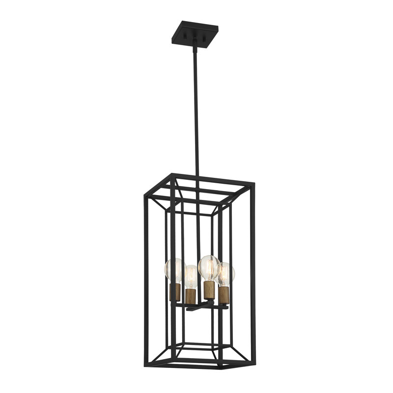 Luminaire suspendu rectangulaire à 4 lumières Akina