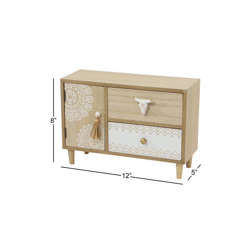 Wood Jewelry Box + Drawers