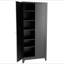 Armoire de cuisine 75 po en métal noir avec 5 tablettes réglables (capacité de 180 lb), armoire de cuisine autoportante avec tablettes réglables, vaisselle dans la cuisine, garde-manger, salle à manger