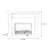 White Solid Wood Electric Fireplace