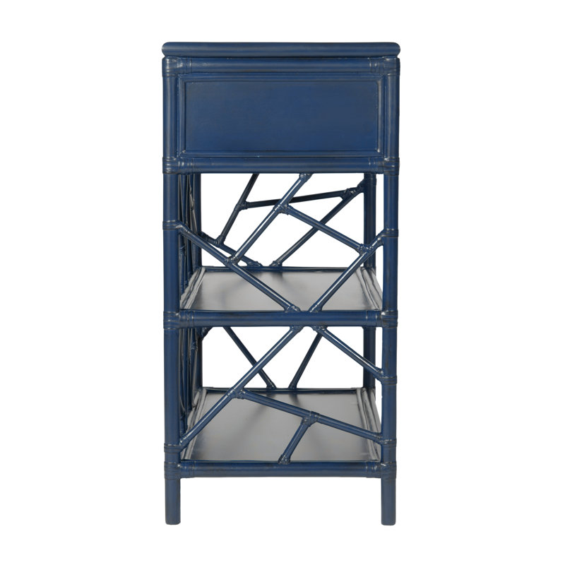 End Table with Storage, Navy