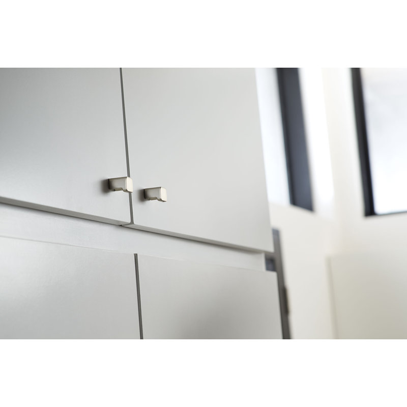 90 Degree 13/16" Length Rectangle Knob, Matte Black