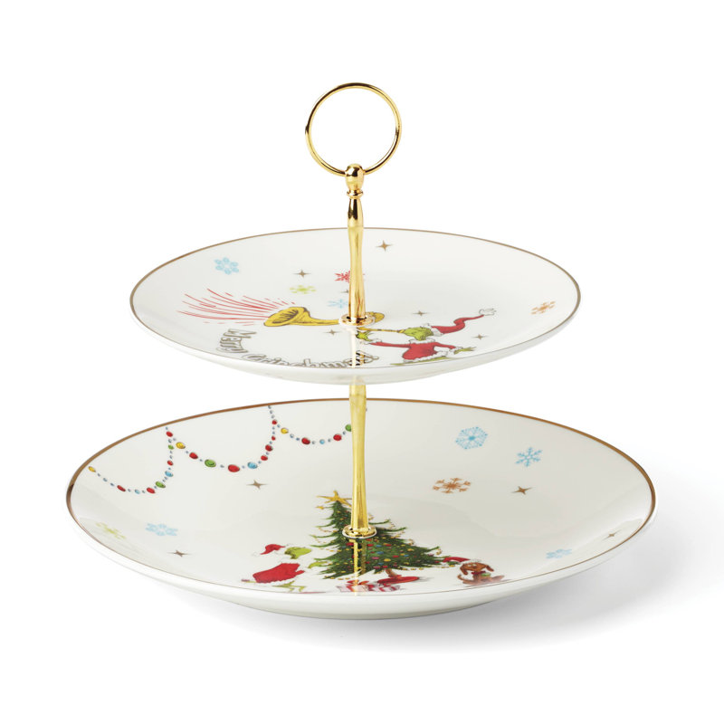 Desserte à 2 niveaux Merry Grinchmas