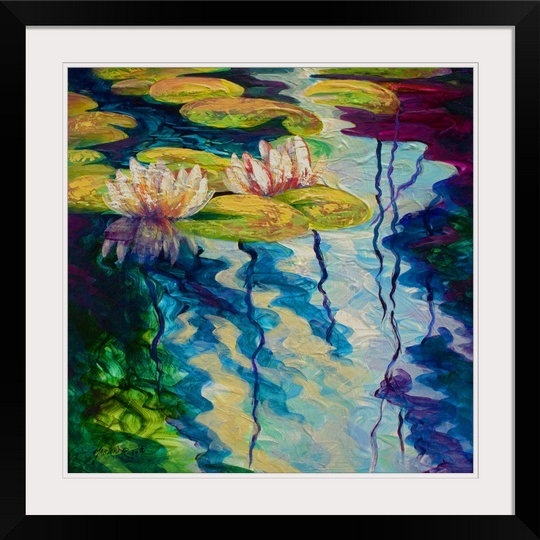 "Drissia Lily Pond I" par Marion Rose, reproduction d'art sur toile tendue, H 8 po x l 8 po x P 1,5 po