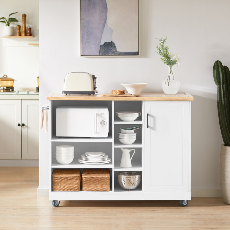 August Grove Rawls Wood Kitchen Island | Wayfair.co.uk