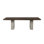 Cid Ari Dining Table, Concrete Base 118 Inch Rectangular Brown Oak Top