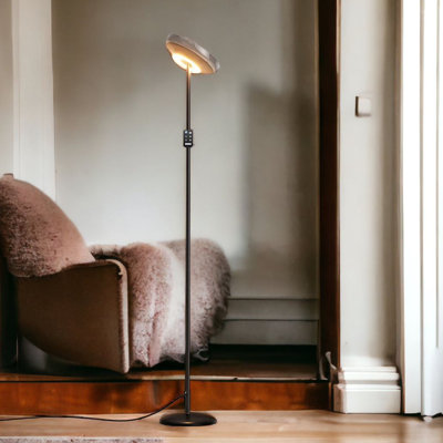 Elizabelle 69'' Black Torchiere Floor Lamp
