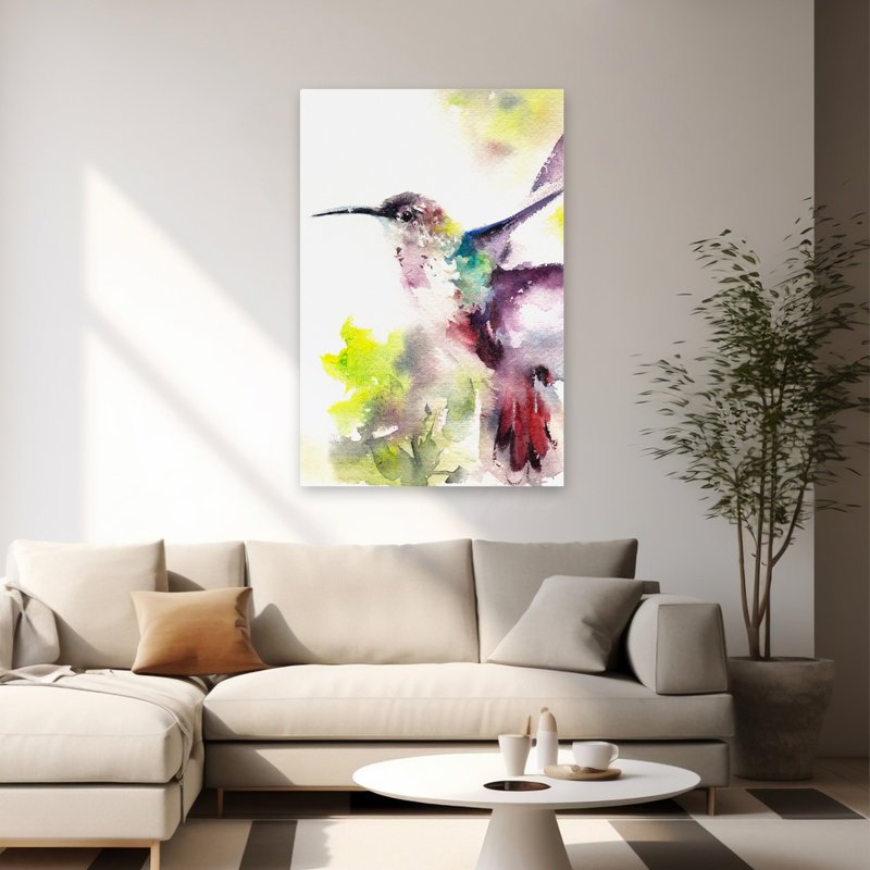 Colibri - animaux, oiseaux, colibris, art, H 60 po x l 40 po