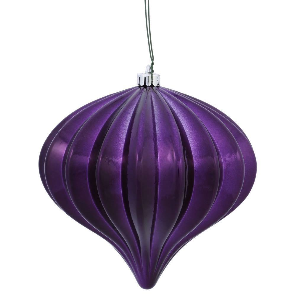 6" Shatterproof Holiday Ornament, Plum 1