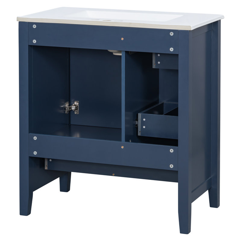 Meuble-lavabo de salle de bain avec lavabo, Blue