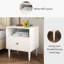 Table de chevet avec tiroir et compartiment de rangement ouvert, table d'appoint moderne avec pattes en bois massif, table de chevet pour chambre ou salon