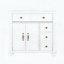 Meuble-lavabo Mid-Century avec base romaine, blanc-431515782