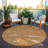 Sahari Orange Washable Indoor-Outdoor Rug - -2133494314