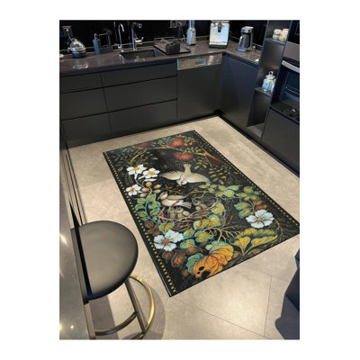 Tapis intérieur / extérieur noir Sima