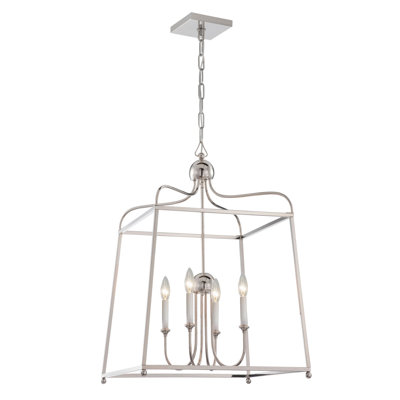 Alyanah 4 - Light Dimmable Lantern Square / Rectangle Chandelier