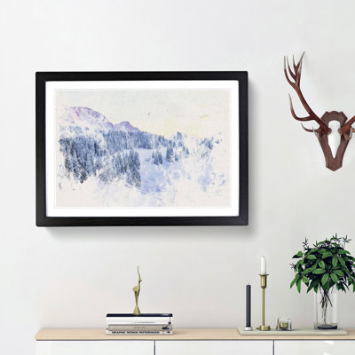 Mountain & Forest at Winter - Framed Print