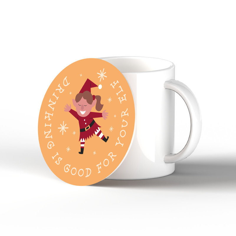 Carley Ceramic Round 1 Piece Coaster