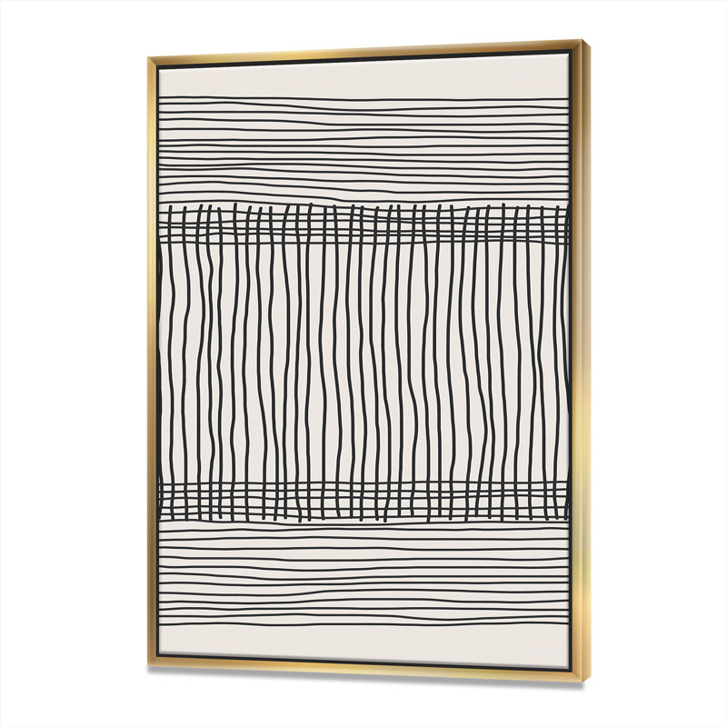 «Minimal Geometric Compostions of Elementary Forms XXII», reproduction d'art murale moderne, H 40 po x l 30 po, Doré