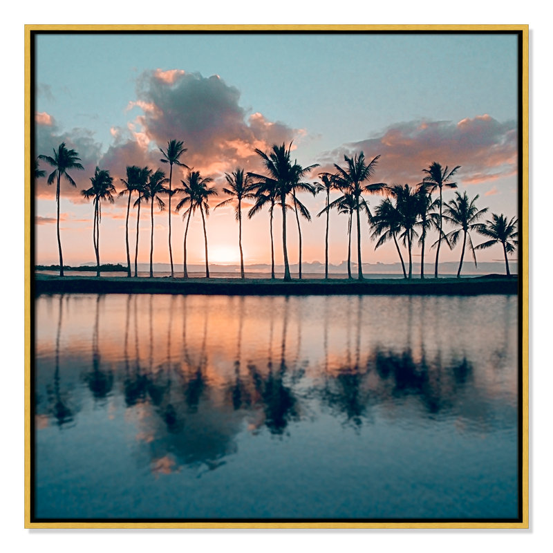 «Big Island Palms» par Danita Delimont, H 31,5 po x l 31,5 po x P 2 po, Or