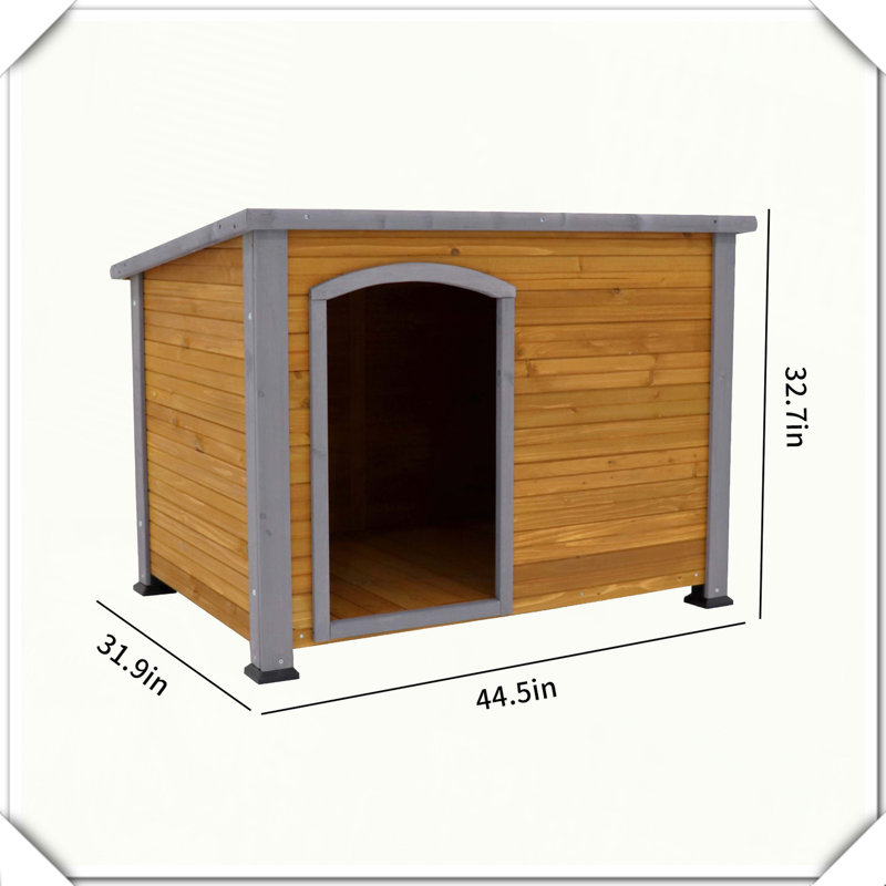 Niche pour chien en bois avec pieds surélevés résistant aux intempéries intérieur / extérieur