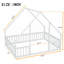 Lit de plancher en forme de maison avec clôture, garde-corps-412279424-412279426